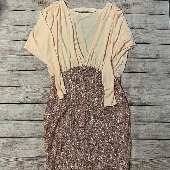 Venus Gold Sequin Dress Sequin Wrap Dress Venus Gold Sequin Dress Gold  Sequin Venus Sequin
